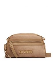 LOVE MOSCHINO Torebka JC4094PP1PLD110A Beżowy. Brązowe listonoszki Love Moschino, bez wzorów, ze skóry, bez dodatków. Za 859.99 zł.