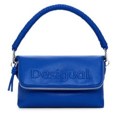 Torebka Desigual. Niebieskie torebki klasyczne Desigual, bez wzorów, klasyczne, bez dodatków. Za 169.99 zł.
