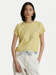 Polo Ralph Lauren T-Shirt 211898698033 Żółty Straight Fit. Żółte t-shirty Polo Ralph Lauren, s, bez wzorów, z bawełny, bez kołnierzyka, bez ramiączek. Za 299.99 zł.