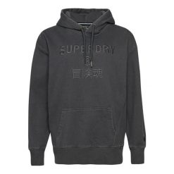 Bluza sportowa damska Superdry Code CL Garment Dye Os Hood. Szare bluzy z kapturem Superdry, l, bez wzorów, z bawełny, bez kaptura. Za 189.49 zł.