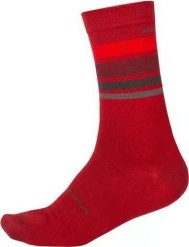 Skarpety Endura BaaBaa Merino Stripe. Czerwone skarpetki ENDURA, z aplikacjami, z elastanu. Za 63.00 zł.
