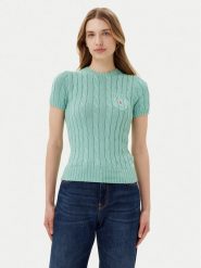 Polo Ralph Lauren Sweter 211895379018 Zielony Slim Fit. Zielone swetry Polo Ralph Lauren, m, bez wzorów, z bawełny, bez ramiączek. Za 489.99 zł.