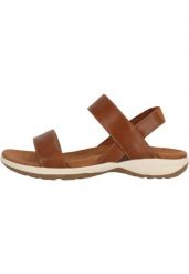 Sandały damskie Whistler Zenaida. Brązowe sandały WHISTLER, bez wzorów, z materiału, eleganckie, bez obcasa, bez zapięcia. Za 221.50 zł.