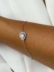 Les Favorites Srebrna bransoletka z cyrkonią rozmiar: onesize. Szare bransoletki Les Favorites, z cyrkonią, srebrne. Za 73.99 zł.