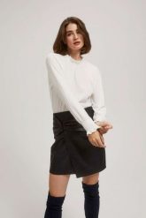 Żakardowa bluzka. Bluzki MOODO, xl, bez wzorów, z elastanu, bez kołnierzyka, bez ramiączek. W wyprzedaży za 44.99 zł.
