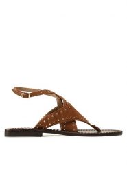 TWINSET Sandały 231TCT192 Brązowy. Brązowe sandały Twinset, bez wzorów, ze skóry, bez obcasa, na płaskiej podeszwie, bez zapięcia. Za 479.99 zł.