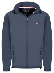 Geographical Norway Kurtka przejściowa "Daril" w kolorze granatowym rozmiar: L. Niebieskie kurtki Geographical Norway, l, z aplikacjami, bez kaptura. Za 162.87 zł.