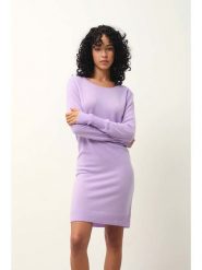 AUTHENTIC CASHMERE Kaszmirowa sukienka "Armet" w kolorze fioletowym rozmiar: M. Różowe sukienki AUTHENTIC CASHMERE, m, bez wzorów, z kaszmiru, bez kołnierzyka, bez ramiączek, mini. Za 377.64 zł.