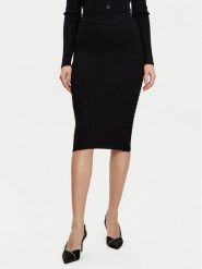 Guess Spódnica midi W5RD15 Z2V62 Czarny Slim Fit. Czarne spódnice Guess, xxl, z aplikacjami, z syntetyku, midi. Za 259.99 zł.