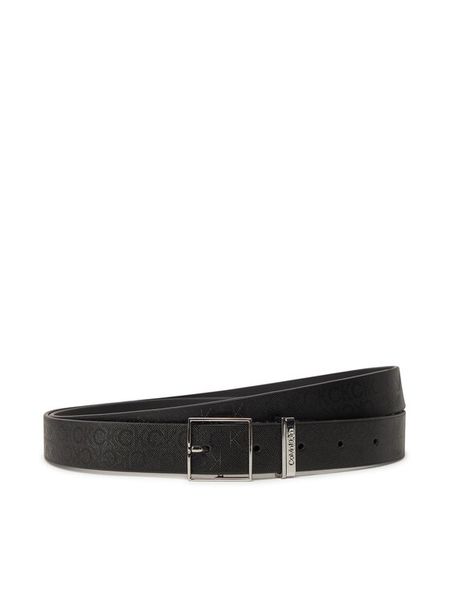 Calvin Klein Pasek Branded Loop Square Belt 2.5_Mn K60K613244 Czarny. Czarne paski Calvin Klein, bez wzorów, ze skóry. Za 112.99 zł.
