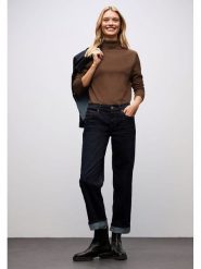 Street One Golf w kolorze jasnobrązowym rozmiar: 34. Brązowe swetry Street One, bez wzorów, street, bez ramiączek. Za 100.75 zł.