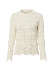 Marie Lund sweter z grubej dzianiny Kobiety Bawełna biały, XXL. Białe swetry Marie Lund, xxl, bez wzorów, z bawełny, eleganckie, bez ramiączek. Za 129.95 zł.