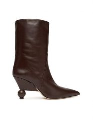 Weekend Max Mara Botki Rollio 2525796055600 Brązowy. Brązowe botki Weekend Max Mara, bez wzorów, ze skóry, bez obcasa, na szpilce, bez zapięcia. Za 2,589.00 zł.