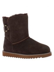 NICEBAY Skórzane botki zimowe "Blackbird" w kolorze brązowym rozmiar: 36. Brązowe botki NICEBAY, bez wzorów, z materiału, bez obcasa, bez zapięcia. Za 147.91 zł.