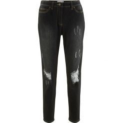 Dżinsy "used look" z kolekcji Maite Kelly bonprix czarny "stone used". Jeansy marki bonprix. Za 79.99 zł.