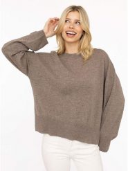 Zwillingsherz Sweter "Kastiger" w kolorze jasnobrązowym rozmiar: S. Brązowe swetry Zwillingsherz, s, bez wzorów, z kaszmiru, bez ramiączek. Za 379.95 zł.