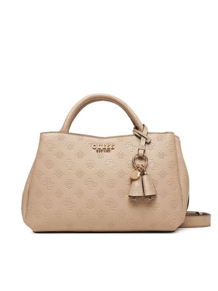 Guess Torebka Phoebe HWPD96 65060 Beżowy. Brązowe torebki klasyczne Guess, z aplikacjami, ze skóry, bez dodatków. Za 359.99 zł.