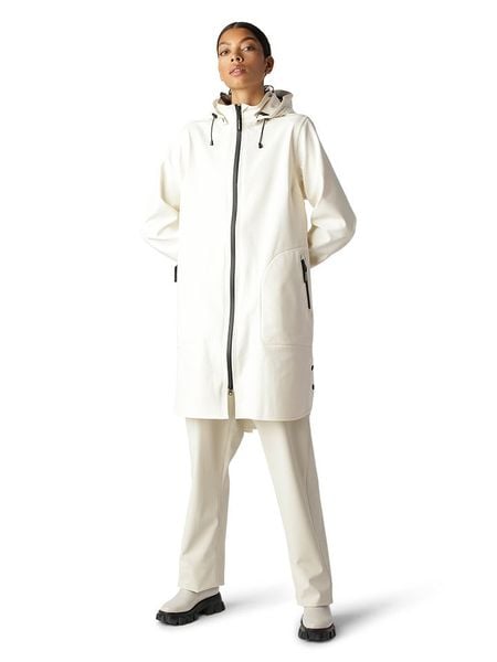Ilse Jacobsen Płaszcz przeciwdeszczowy w kolorze białym rozmiar: 46. Białe kurtki przeciwdeszczowe Ilse Jacobsen, bez wzorów, sportowe, bez kaptura. Za 337.41 zł.