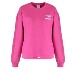Bluza damska DIADORA L.SWEAT FLOSS. Czerwone bluzy Diadora, l, bez wzorów, bez kaptura. Za 99.99 zł.