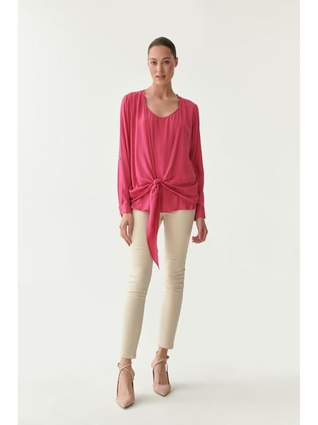 TATUUM Bluzka w kolorze różowym rozmiar: 42. Różowe bluzki Tatuum, bez wzorów, z wiskozy, bez kołnierzyka, bez ramiączek. Za 74.81 zł.