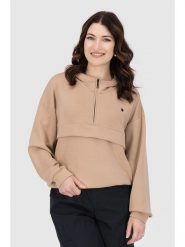 Alife and kickin Bluza "Majvi" w kolorze beżowym rozmiar: XS. Brązowe bluzy Alife and Kickin, xs, bez wzorów, bez ramiączek, z kapturem. Za 74.99 zł.