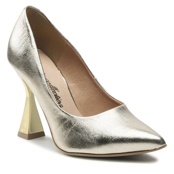 Półbuty Roberto. Żółte półbuty wsuwane Roberto, bez wzorów, bez obcasa, na obcasie. Za 379.99 zł.