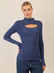 APART Sweter w kolorze niebieskim rozmiar: 42. Niebieskie swetry Apart, bez wzorów, z kaszmiru, bez ramiączek. Za 130.99 zł.