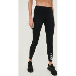 Roxy legginsy treningowe Good Morning Midnight damskie kolor czarny z nadrukiem. Czarne legginsy Roxy, bez wzorów, z materiału. W wyprzedaży za 119.99 zł.