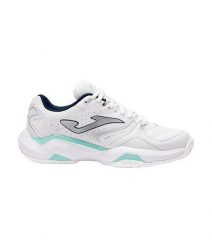 Buty do tenisa damskie, Master 1000 Lady 24 TM10LS. Białe buty treningowe Joma, bez wzorów, z materiału, przed kostkę, bez zapięcia, tenisowe. Za 132.30 zł.