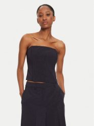 Herskind Top Cosima 5254519 Granatowy Slim Fit. Niebieskie topy Herskind, bez wzorów, z syntetyku, bez kołnierzyka, bez ramiączek. Za 479.99 zł.