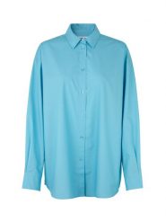 Samsøe Samsøe Koszula Lua F23100161 Niebieski Relaxed Fit. Niebieskie koszule Samsøe & Samsøe, s, bez wzorów, z bawełny, bez kołnierzyka, bez ramiączek. Za 319.99 zł.