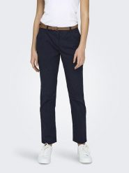 JDY Spodnie chino "Chicago" w kolorze granatowym rozmiar: XL/L32. Niebieskie chinosy JDY, bez wzorów, z tkaniny. Za 70.74 zł.