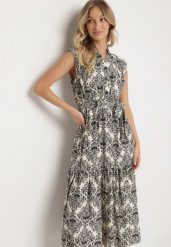 Czarna Wiskozowa Sukienka Bez Rękawów z Wiązanym Paskiem Filimea. Czarne sukienki Born2be, na co dzień, l, bez wzorów, z materiału, eleganckie, bez kołnierzyka, bez ramiączek, maxi, proste. W wyprzedaży za 76.49 zł.