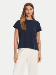 Tommy Hilfiger T-Shirt Gold Button WW0WW47455 Granatowy Regular Fit. Niebieskie t-shirty Tommy Hilfiger, xs, bez wzorów, z bawełny, bez kołnierzyka, bez ramiączek. Za 159.99 zł.