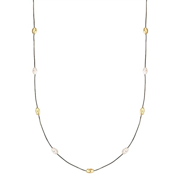 Yokoamii Naszyjnik z pozlacanego mosiadzu z Perla (synth.) Naszyjniki 1 ct Damski. Białe naszyjniki Yokoamii, z materiału, z perłą, pozłacane. Za 189.99 zł.