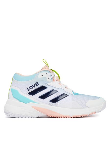 Adidas Buty halowe Crazyflight 6 Mid HQ0112 Biały. Białe buty treningowe adidas, bez wzorów, z materiału, bez zapięcia. Za 567.99 zł.