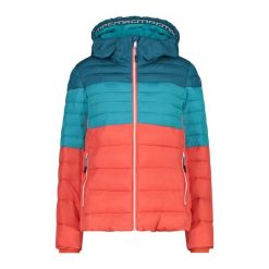 Damska kurtka z kapturem CMP. Brązowe kurtki CMP, bez wzorów, z puchu, sportowe, z kapturem. Za 339.99 zł.