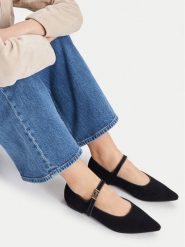 MEXX Baleriny EO-WS1314-01 Czarny. Czarne baleriny Mexx, bez wzorów, bez obcasa, bez zapięcia. Za 299.99 zł.