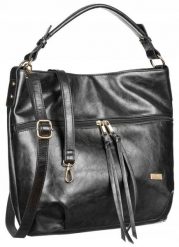 Shopperka c. szara Peterson [DH] PTN CP204428 DARK GR. Szare torebki klasyczne Peterson, bez wzorów, ze skóry ekologicznej, bez dodatków. Za 131.99 zł.