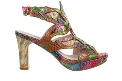 Sandały Laura Vita Hicao 19 Prune 202042, Wielokolorowy, Skóra naturalna - 39. Sandały LAURA VITA, bez wzorów, z gumy, eleganckie, bez obcasa, na platformie, bez zapięcia. W wyprzedaży za 314.10 zł.