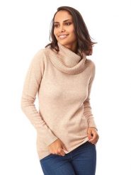Soft Cashmere Golf w kolorze beżowym rozmiar: 38/40. Brązowe swetry Soft Cashmere, bez wzorów, z kaszmiru, klasyczne, bez ramiączek. Za 158.10 zł.