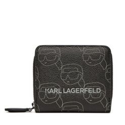 Portfel damski KARL LAGERFELD. Czarne portfele KARL LAGERFELD, bez wzorów. Za 419.99 zł.