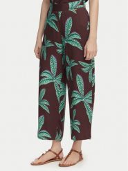 LOLA CASADEMUNT Spodnie materiałowe LS2614055 Brązowy Relaxed Fit. Brązowe spodnie materiałowe LOLA CASADEMUNT, bez wzorów, z materiału. Za 235.99 zł.