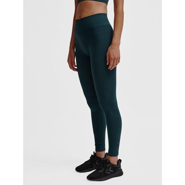 Damskie legginsy bezszwowe Hummel MT Define Scrunch. Zielone legginsy Hummel, bez wzorów, sportowe. Za 181.50 zł.