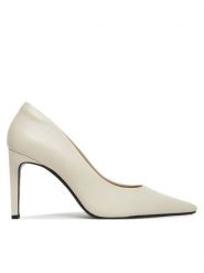Calvin Klein Szpilki Pump 90 Pointy Hw Bar Lth HW0HW02527 Beżowy. Brązowe szpilki Calvin Klein, bez wzorów, ze skóry, bez obcasa, na szpilce, bez zapięcia. Za 699.99 zł.