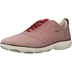 Tenisówki Geox Model D Nebula Kolor Czerwony. Czerwone trampki Geox, bez wzorów, ze skóry, bez zapięcia. Za 298.99 zł.