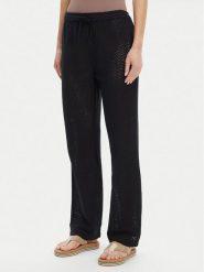 Roxy Spodnie materiałowe ERJX603437 Czarny Regular Fit. Czarne spodnie materiałowe Roxy, bez wzorów, z bawełny. Za 189.99 zł.
