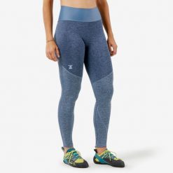Legginsy wspinaczkowe damskie Simond Vertika. Niebieskie legginsy SIMOND, bez wzorów, z elastanu, długie. Za 79.99 zł.
