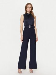 Marciano Guess Kombinezon 5RGK53 6869Z Granatowy Classic Fit. Niebieskie sukienki Marciano Guess, z aplikacjami, z satyny, bez kołnierzyka, bez ramiączek. Za 829.99 zł.