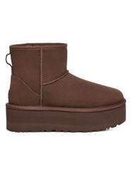 UGG Skórzane botki "Classic Mini" w kolorze brązowym rozmiar: 41. Brązowe botki UGG, bez wzorów, z wełny, bez obcasa, na platformie, bez zapięcia. Za 691.24 zł.